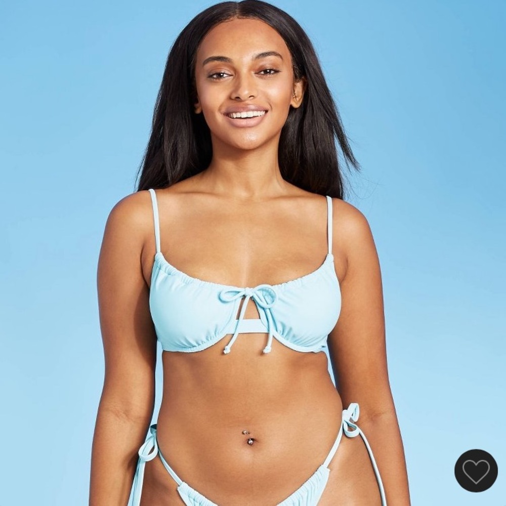 Blue Xhilaration Bikini Top